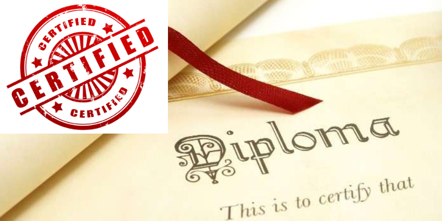 diplomas e certificações profissionais
